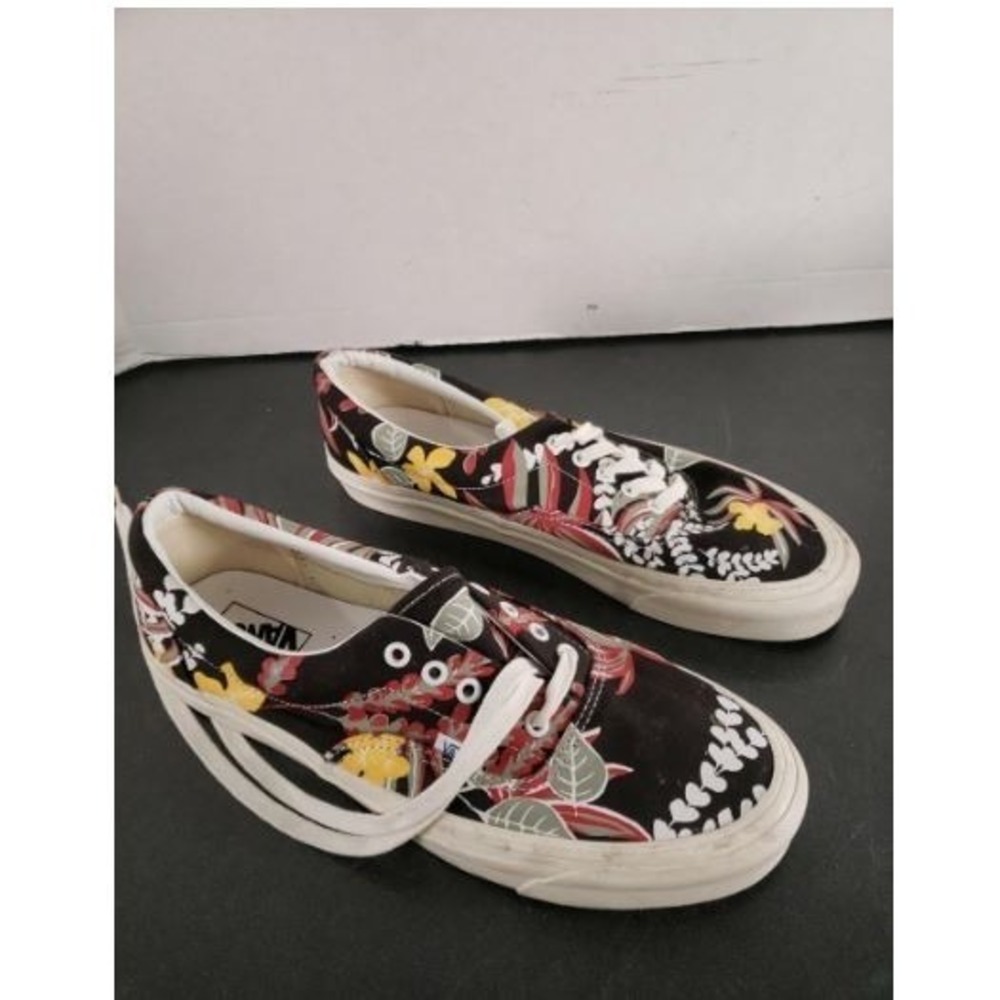 Vans Era 95 DX Anaheim Aloha Black Mens 12  Waffle Sole Sneakers